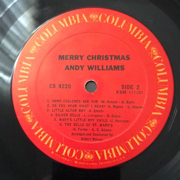 Andy Williams Merry Christmas Vinyl Lp - Picture 4 of 6